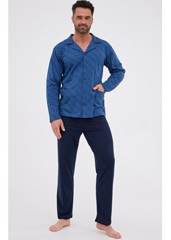 Rozpinana piżama męska 114/78, Kolor jeans-wzór, Rozmiar S, Cornette ze sklepu Intymna w kategorii Piżamy męskie - zdjęcie 185369338