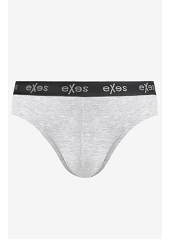 Slipy męskie bawełniane z elastycznym pasem szare EXSL102ME, Kolor szary, Rozmiar S, EXES ze sklepu Intymna w kategorii Majtki męskie - zdjęcie 185369449