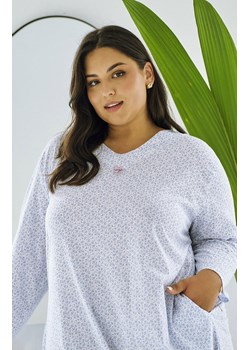 Bawełniana koszula nocna damska plus size Debora 3464, Kolor niebieski-wzór, Rozmiar 4XL, Taro ze sklepu Intymna w kategorii Koszule nocne - zdjęcie 185369588