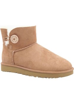 UGG Skórzane śniegowce Mini Bailey Button II | z dodatkiem wełny ze sklepu Gomez Fashion Store w kategorii Śniegowce damskie - zdjęcie 185369709
