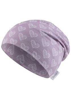 Sterntaler Czapka beanie &quot;Hearts&quot; w kolorze fioletowym ze sklepu Limango Polska w kategorii Czapki dziecięce - zdjęcie 185370998