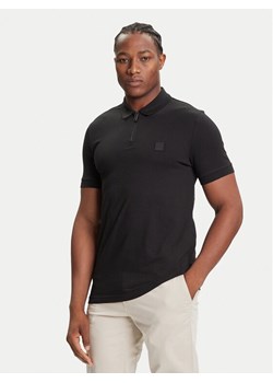 BOSS Polo Passerzip 50537507 Czarny Slim Fit ze sklepu MODIVO w kategorii T-shirty męskie - zdjęcie 185371697