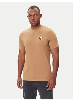 KARL LAGERFELD T-Shirt 755710 554224 Beżowy Regular Fit ze sklepu MODIVO w kategorii T-shirty męskie - zdjęcie 185371719