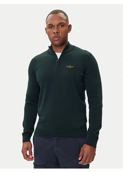 Aeronautica Militare Sweter 252MA1578UL00506 Zielony Regular Fit ze sklepu MODIVO w kategorii Swetry męskie - zdjęcie 185371748