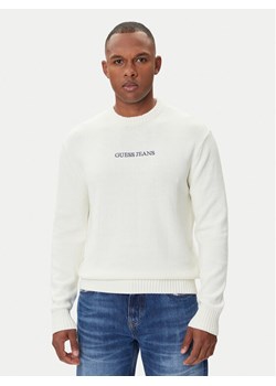 Guess Jeans Sweter M4BR31 Z3HM1 Écru Regular Fit ze sklepu MODIVO w kategorii Swetry męskie - zdjęcie 185371908