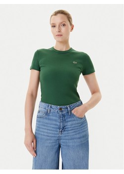 Lacoste T-Shirt TF5538 Zielony Slim Fit ze sklepu MODIVO w kategorii Bluzki damskie - zdjęcie 185371995