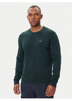 Aeronautica Militare Sweter 252MA1611UL00506 Zielony Regular Fit ze sklepu MODIVO w kategorii Swetry męskie - zdjęcie 185372009