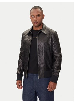 KARL LAGERFELD Kurtka skórzana 555000 554400 Czarny Regular Fit ze sklepu MODIVO w kategorii Kurtki męskie - zdjęcie 185373696