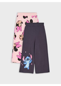 Sinsay - Bawełniane spodnie wide leg Disney - wielobarwny ze sklepu Sinsay w kategorii Spodnie dziewczęce - zdjęcie 185376306