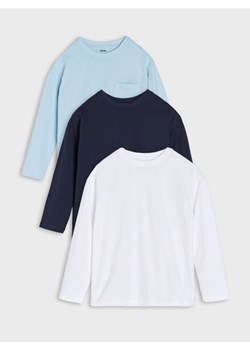 Sinsay - Koszulki z długimi rękawami 3 pack - błękitny ze sklepu Sinsay w kategorii T-shirty chłopięce - zdjęcie 185376476