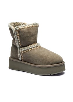 MOU Skórzane śniegowce Norfolk | z dodatkiem wełny ze sklepu Gomez Fashion Store w kategorii Śniegowce damskie - zdjęcie 185378867