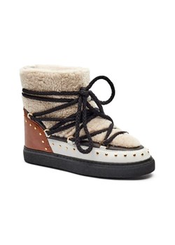 INUIKII Skórzane śniegowce CURLY ROCK WEDGE | z dodatkiem wełny ze sklepu Gomez Fashion Store w kategorii Śniegowce damskie - zdjęcie 185378987
