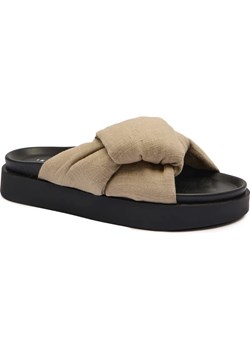 INUIKII Lniane klapki | z dodatkiem skóry ze sklepu Gomez Fashion Store w kategorii Klapki damskie - zdjęcie 185378988