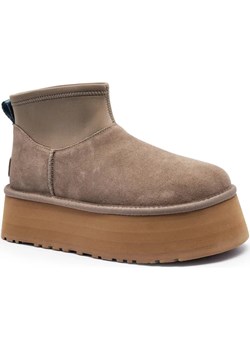 UGG Skórzane śniegowce Classic Mini Dipper | z dodatkiem wełny ze sklepu Gomez Fashion Store w kategorii Śniegowce damskie - zdjęcie 185379075
