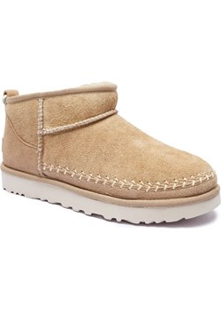 UGG Skórzane śniegowce W CLASSIC ULTRA MINI BIARRITZ | z dodatkiem wełny ze sklepu Gomez Fashion Store w kategorii Śniegowce damskie - zdjęcie 185379249