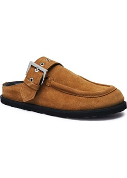 HUGO Skórzane klapki Artentia_Sabot_BKSD ze sklepu Gomez Fashion Store w kategorii Klapki damskie - zdjęcie 185379276