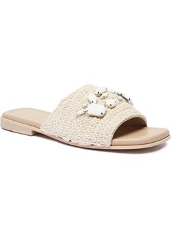 INUIKII Klapki WOVEN STRAP STONES | z dodatkiem skóry ze sklepu Gomez Fashion Store w kategorii Klapki damskie - zdjęcie 185379328