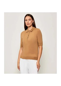 BOSS BLACK Wełniane polo Fidenka | Regular Fit ze sklepu Gomez Fashion Store w kategorii Bluzki damskie - zdjęcie 185379389