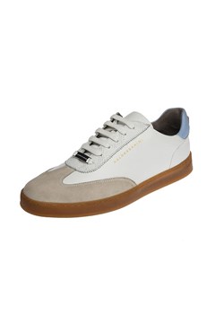 Baldessarini Skórzane sneakersy &quot;Garry&quot; w kolorze beżowo-biało-błękitnym ze sklepu Limango Polska w kategorii Trampki męskie - zdjęcie 185384629