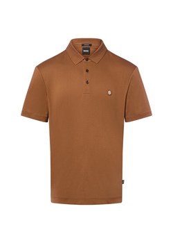 BOSS Męska koszulka polo - Parris Mężczyźni Bawełna brązowy jednolity ze sklepu vangraaf w kategorii T-shirty męskie - zdjęcie 185384685