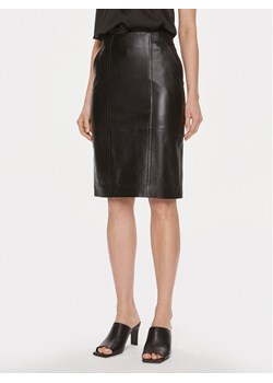 Boss Spódnica skórzana Seleni 50505502 Czarny Slim Fit ze sklepu MODIVO w kategorii Spódnice - zdjęcie 185384937