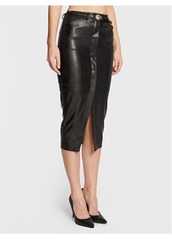Babylon Spódnica z imitacji skóry R_E00164 Czarny Slim Fit ze sklepu MODIVO w kategorii Spódnice - zdjęcie 185387987