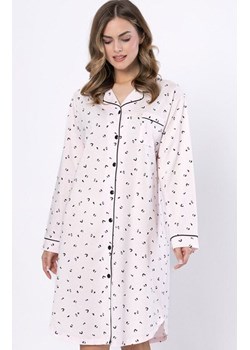 Rozpinana koszula nocna Angela 1619, Kolor jasnoróżowy-wzór, Rozmiar L, Leveza ze sklepu Primodo w kategorii Koszule nocne - zdjęcie 185389818