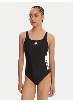 adidas Strój kąpielowy 3-Stripes JN8119 Czarny Slim Fit ze sklepu MODIVO w kategorii Stroje kąpielowe - zdjęcie 185391195