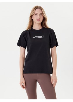 adidas T-Shirt Terrex Classic Logo JF9131 Czarny Regular Fit ze sklepu MODIVO w kategorii Bluzki damskie - zdjęcie 185391296