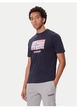 Napapijri T-Shirt S-Drapeau Ss NP0A891K Granatowy Regular Fit ze sklepu MODIVO w kategorii T-shirty męskie - zdjęcie 185391316