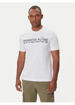 Aeronautica Militare T-Shirt 252TS1942UJ00538 Biały Regular Fit ze sklepu MODIVO w kategorii T-shirty męskie - zdjęcie 185391326