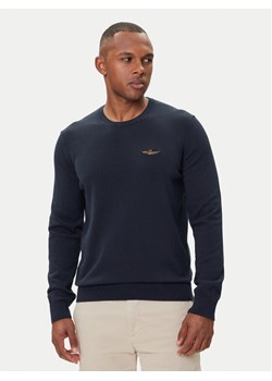 Aeronautica Militare Sweter 252MA1611UL00506 Granatowy Regular Fit ze sklepu MODIVO w kategorii Swetry męskie - zdjęcie 185391345