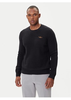 Aeronautica Militare Sweter 252MA1586UL00904 Czarny Regular Fit ze sklepu MODIVO w kategorii Swetry męskie - zdjęcie 185391375