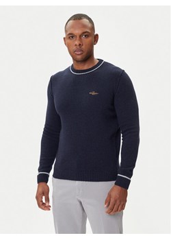 Aeronautica Militare Sweter 252MA1608UL00924 Granatowy Regular Fit ze sklepu MODIVO w kategorii Swetry męskie - zdjęcie 185391388