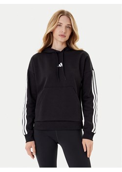 adidas Bluza Essentials 3-Stripes JX2538 Czarny Regular Fit ze sklepu MODIVO w kategorii Bluzy damskie - zdjęcie 185391415