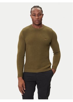 Aeronautica Militare Sweter 252MA1571UL00409 Zielony Slim Fit ze sklepu MODIVO w kategorii Swetry męskie - zdjęcie 185391429