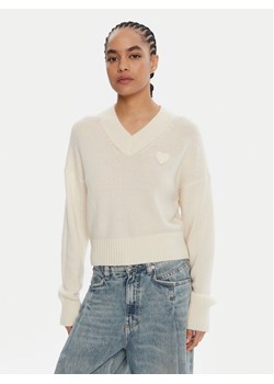HUGO Sweter Scutie_B 50543059 Écru Regular Fit ze sklepu MODIVO w kategorii Swetry damskie - zdjęcie 185391476