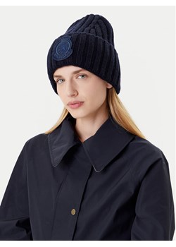 Tommy Hilfiger Czapka Th Crest Fluffy AW0AW18210 Granatowy ze sklepu MODIVO w kategorii Czapki zimowe damskie - zdjęcie 185391498