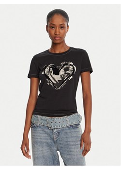 Desigual T-Shirt Letter Core 25WWTK04 Czarny Regular Fit ze sklepu MODIVO w kategorii Bluzki damskie - zdjęcie 185391568
