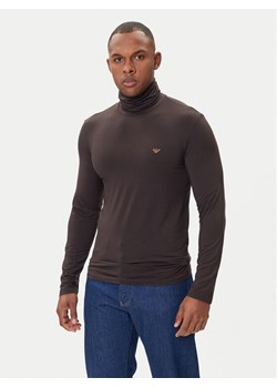 Emporio Armani Underwear Golf EM000388 AF14988 U6031 Brązowy Slim Fit ze sklepu MODIVO w kategorii Swetry męskie - zdjęcie 185391578