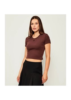HUGO T-shirt Delanor | Cropped Fit ze sklepu Gomez Fashion Store w kategorii Bluzki damskie - zdjęcie 185394076
