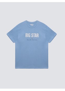 Koszulka męska o klasycznym kroju niebieska Bruno 400 ze sklepu Big Star w kategorii T-shirty męskie - zdjęcie 185395166