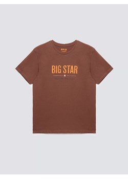 Koszulka męska o klasycznym kroju brązowa Bruno 804 ze sklepu Big Star w kategorii T-shirty męskie - zdjęcie 185395168