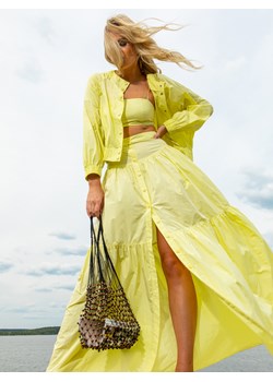 Spódnica maxi z wiskozy w kolorze cytrynowym EyeForFashion ze sklepu Eye For Fashion w kategorii Spódnice - zdjęcie 185396067
