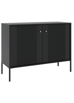 Czarna stylowa komoda na nóżkach W8-B80 ze sklepu Edinos.pl w kategorii Komody - zdjęcie 185398227