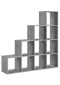 Industrialny regał schodkowy Cesaro 9X - beton ze sklepu Edinos.pl w kategorii Regały i witryny - zdjęcie 185398416