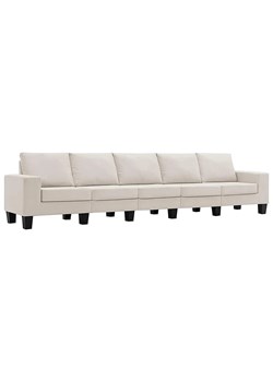 Ponadczasowa 5-osobowa kremowa sofa - Magnex 5Q ze sklepu Edinos.pl w kategorii Sofy i kanapy - zdjęcie 185399309
