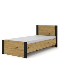Pojedyncze łóżko 90x200 dąb artisan - Lyra 12X ze sklepu Edinos.pl w kategorii Łóżka i materace - zdjęcie 185399335