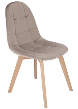 Beżowe tanie designerskie krzesło do jadalni - Malu ze sklepu Edinos.pl w kategorii Krzesła - zdjęcie 185400138