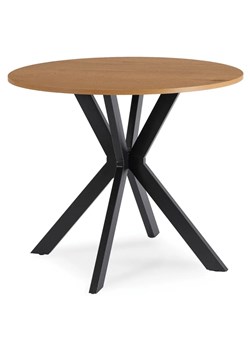 Nowoczesny stolik 80 cm dąb złoty + czarny  E5-M26 ze sklepu Edinos.pl w kategorii Stoliki kawowe - zdjęcie 185401027